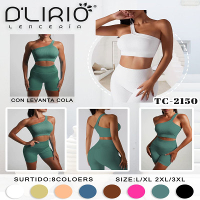 CONJUNTOS SHORT CON TOP ACANALADOS CAMEL D’LIRIO